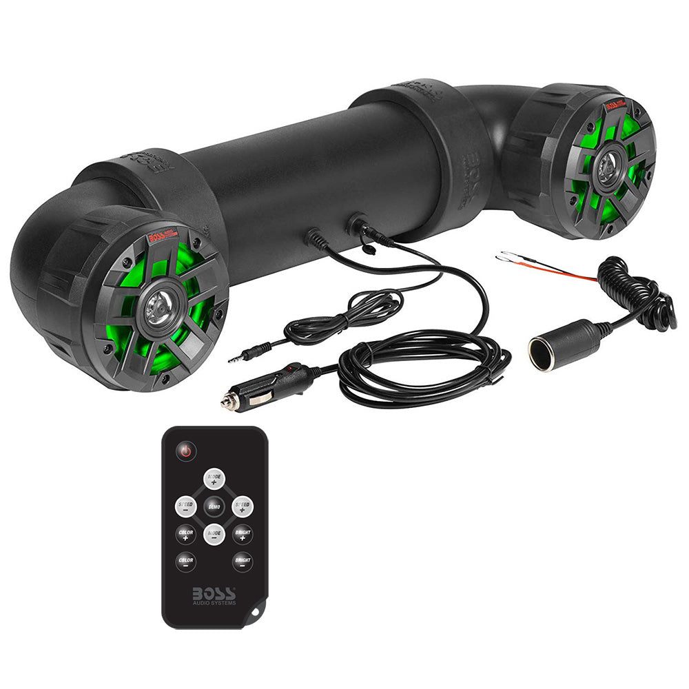 Boss Audio UTV4BRGB Amplified AllTerrain Sound System w4 Marine Speakers 1 Black Tweeters UTV4BRGB