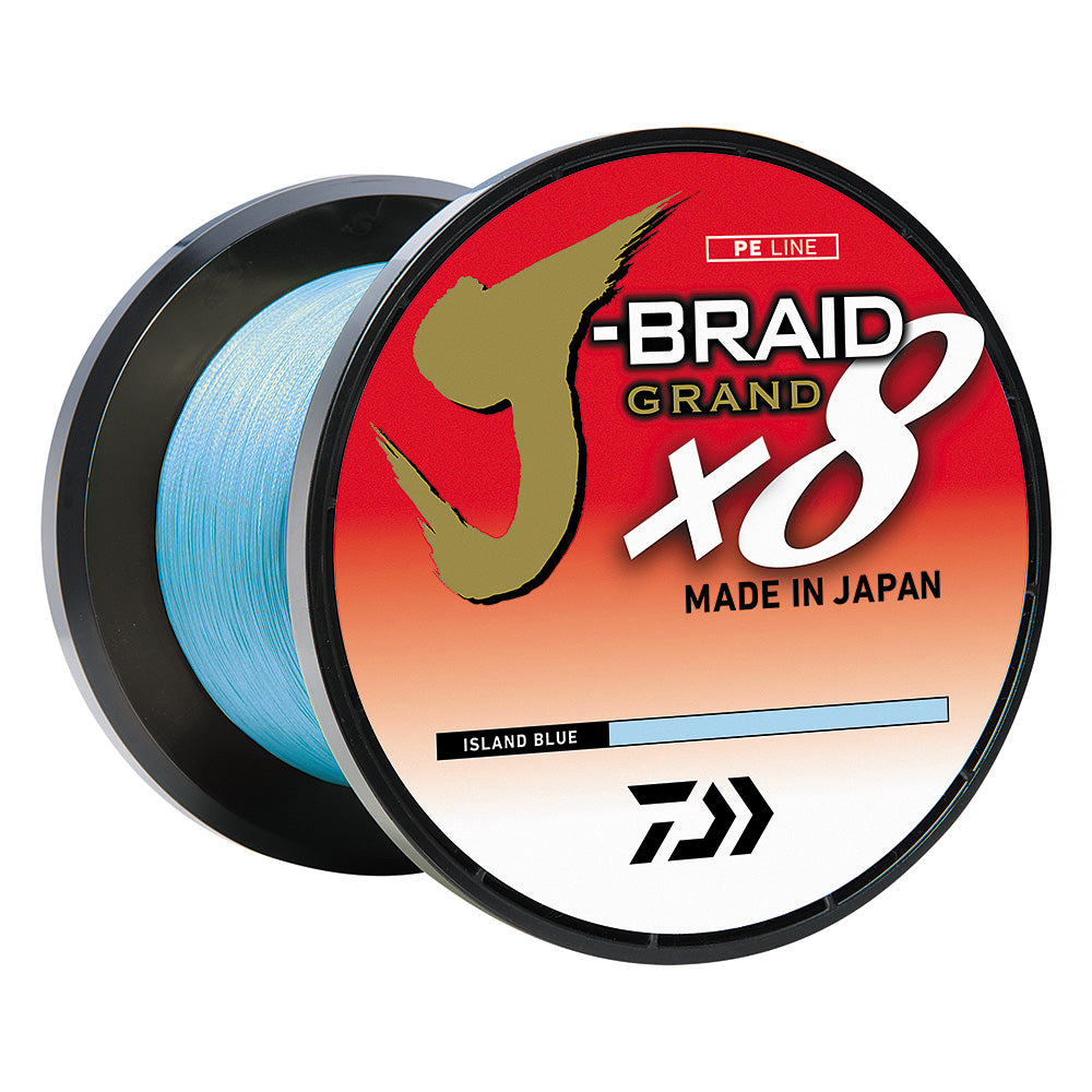 Daiwa JBRAID x8 GRAND Braided Line 10 lbs 300 yds Island Blue JBGD8U10300IB