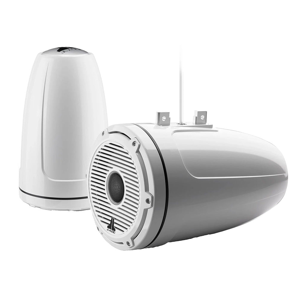 JL Audio M6 Series 88 Enclosed Tower Coaxial System wGloss White Classic Grille Black Tweeter Mesh M6880ETXv3GwCGwGw