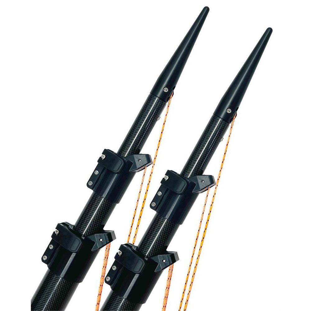 Lees Ultima 20 Carbon Fiber Telescoping Outriggers Internally Rigged SelfStowing Adj Rigging ULT3920