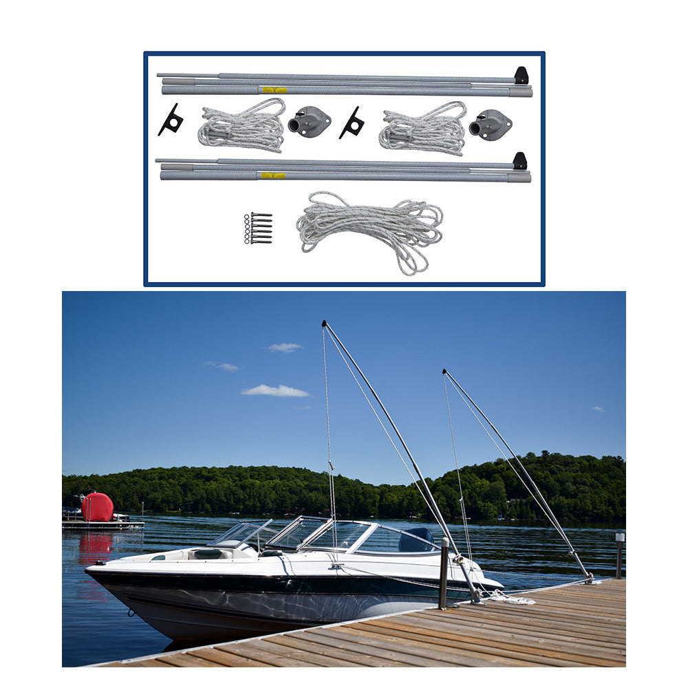 Dock Edge Supreme EZStow Mooring Whips 10 4000lbs Up to 21 DE3330F