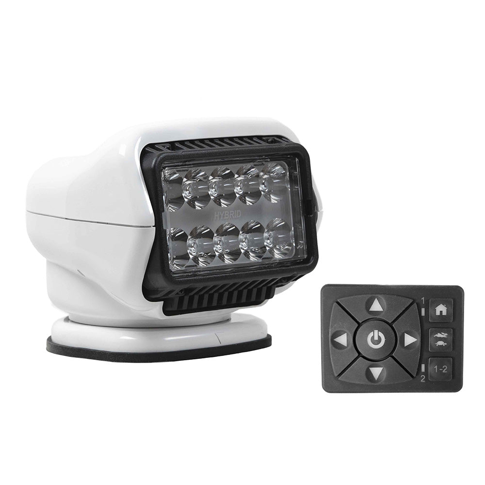 Golight Stryker ST Series LED Hybrid Light Permanent Mount Wired Dash Remote 12V White 30208ST