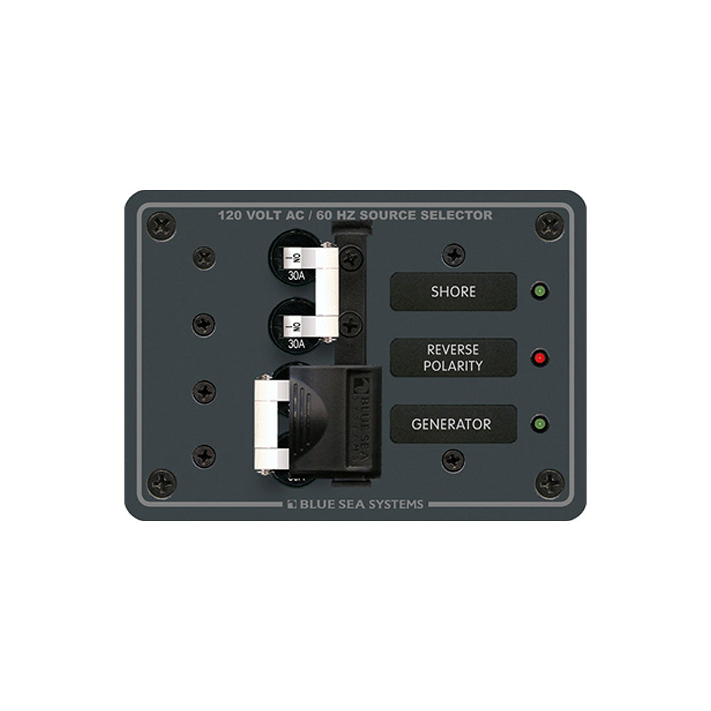 Blue Sea 8032 AC Toggle Source Selector 120V AC 30AMP White Switches 8032