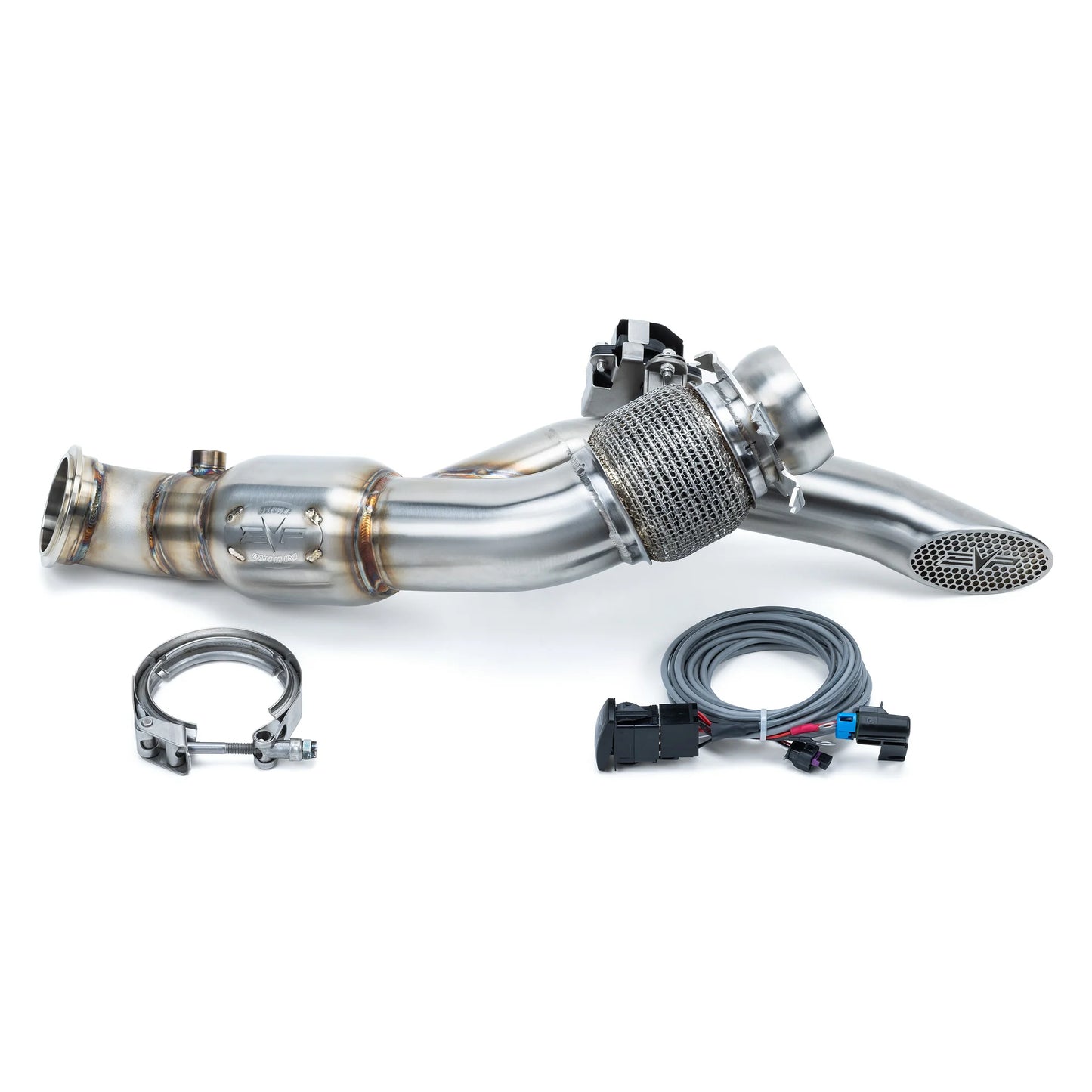 EVP Racing "Shocker" Electric Side-Dump Down Pipe with Bullet Muffler