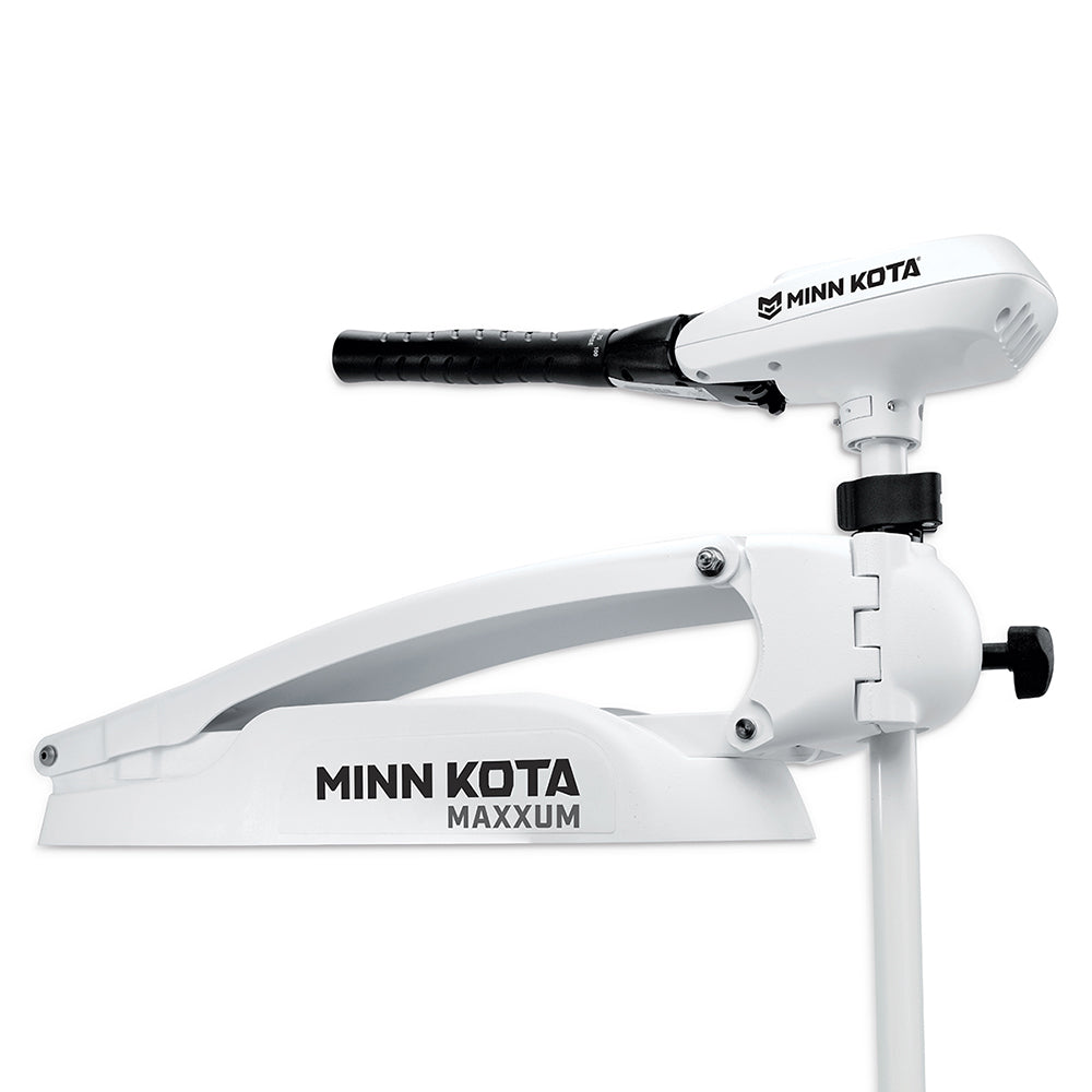 Minn Kota Riptide Maxxum RT70 bow-mount trolling motor, 24V, 70lb thrust, 52-inch shaft, with control handle and mounting bracket.