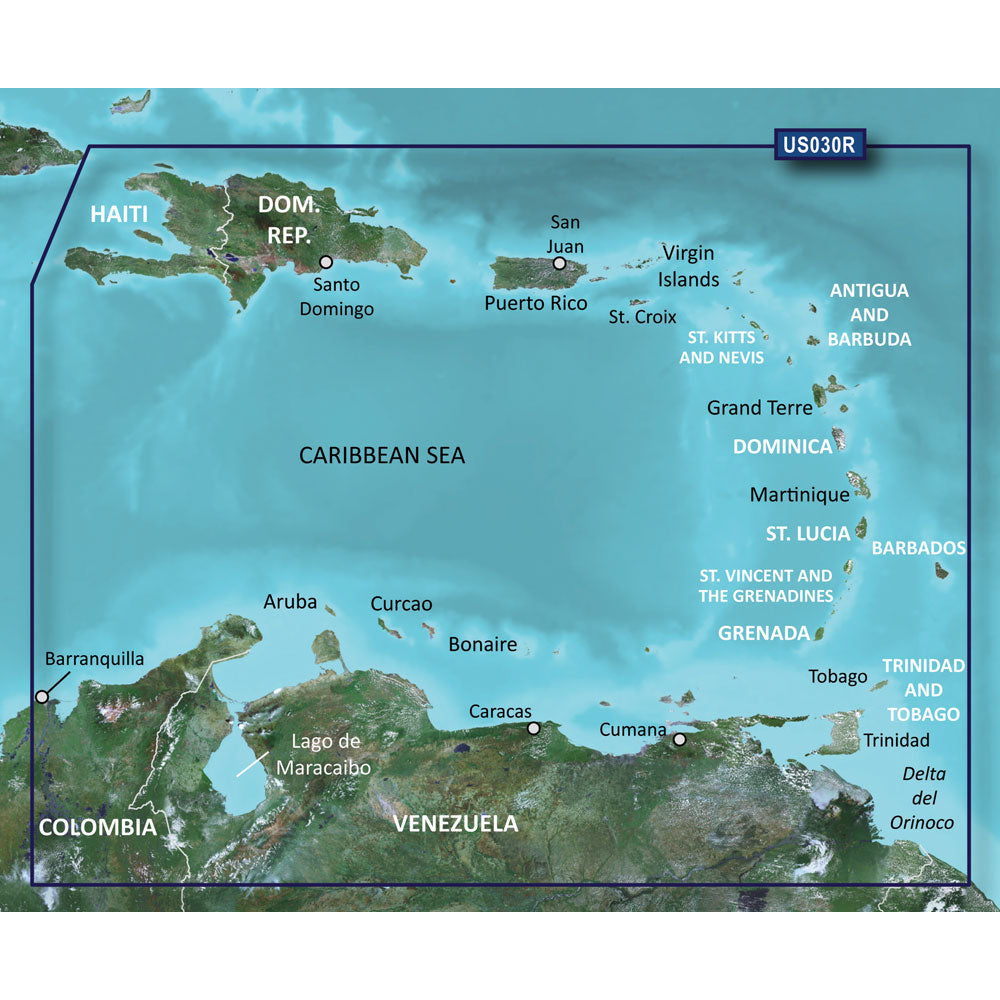 Garmin BlueChart g3 HD HXUS030R Southeast Caribbean microSDSD 010C073120