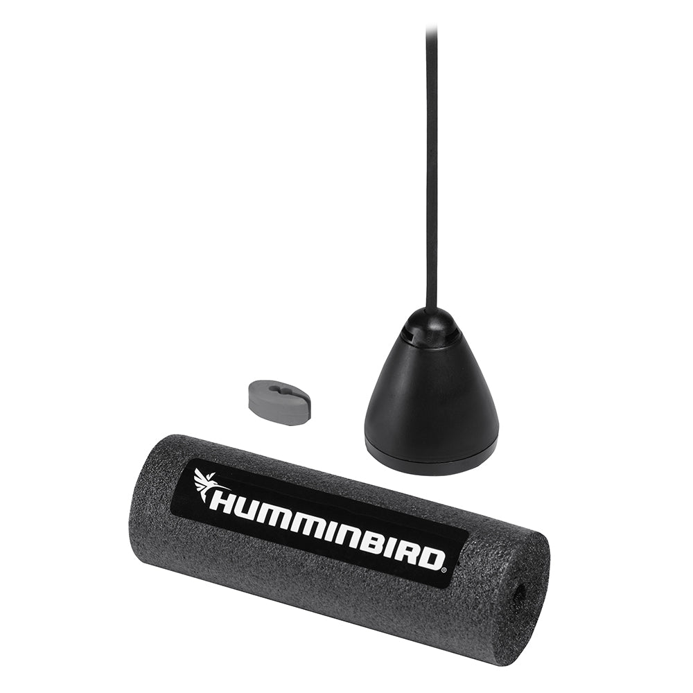 Humminbird XI 9 20 Dual Beam ICE Transducer for ice fishing, showing the transducer with cable and mounting hardware.