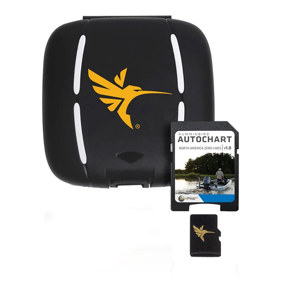 Humminbird AutoChart Zero Lines Map Card, marine chart card for Humminbird fish finders, showing detailed map features and zero line data.