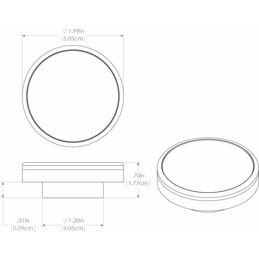 Lumitec Halo Flush Mount Down Light Spectrum RGBW Brushed Housing 112807