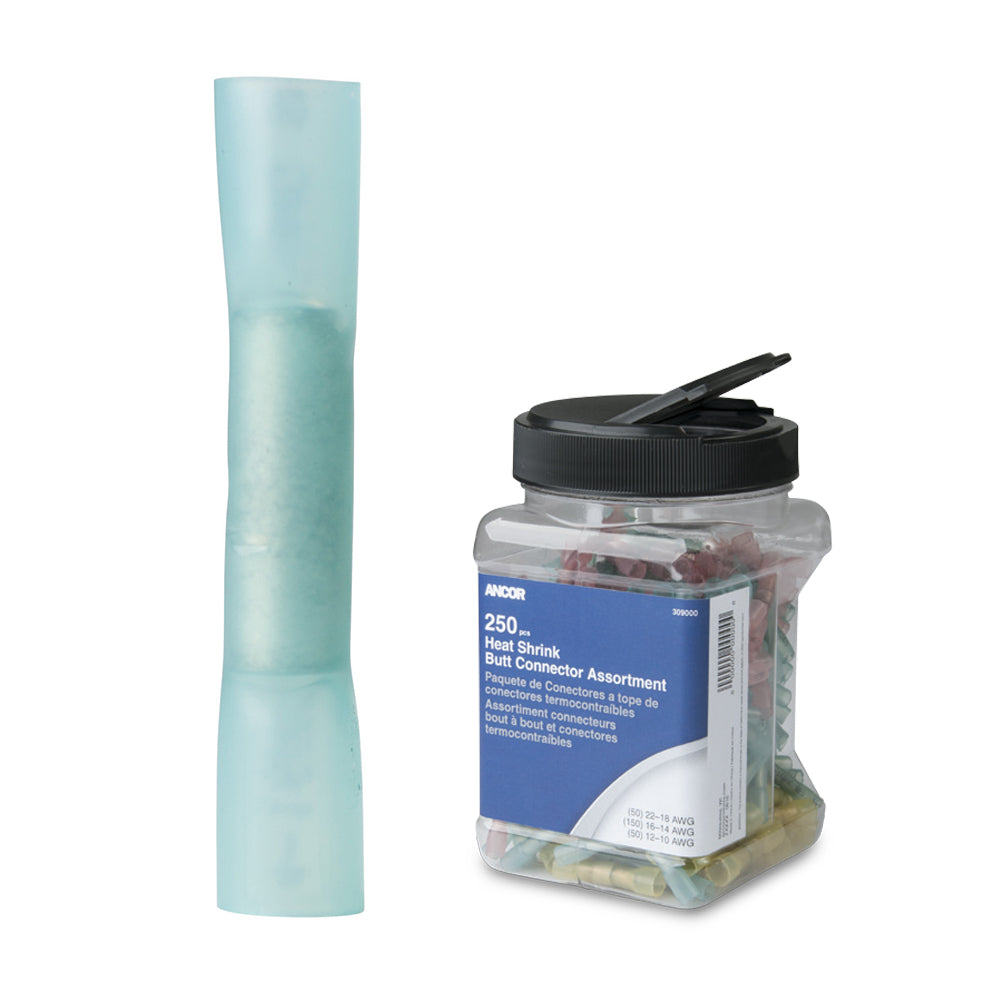 Ancor 1614 AWG Heat Shrink Butt Connector 250Pieces Jar 309101