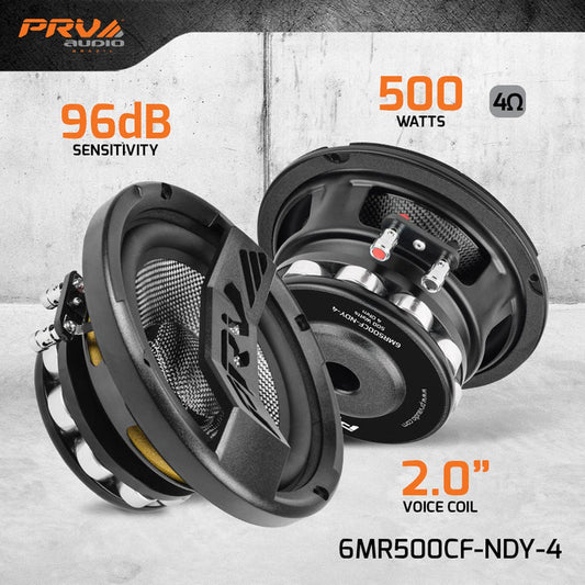 PRV Audio - 6.5" Midrange Carbon Fiber Neodymium Loudspeaker (Pair)