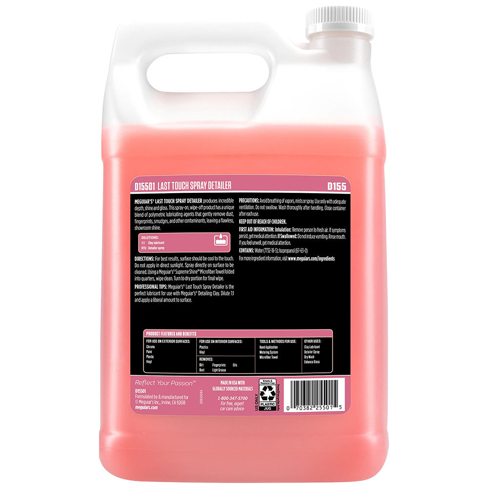 Meguiars Detailer Last Touch Spray Detailer 1Gallon Case of 4 D15501CASE