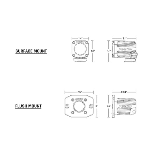 RIGID Industries Ignite Surface Mount Diffused Pair Black 20541
