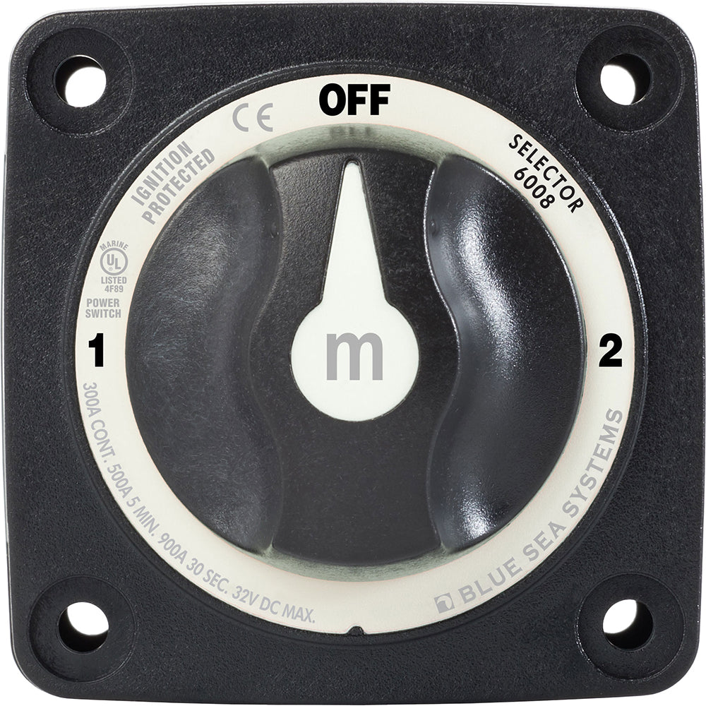 Blue Sea 6008200 mSeries Selector 3 Position Battery Switch Black 6008200
