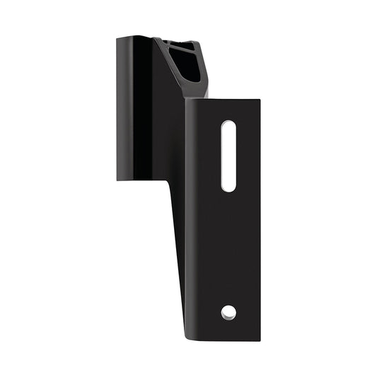 Minn Kota Raptor Jack Plate Adapter Bracket for port side, 2-inch setback, 4-inch rise, black anchoring accessory with mounting details