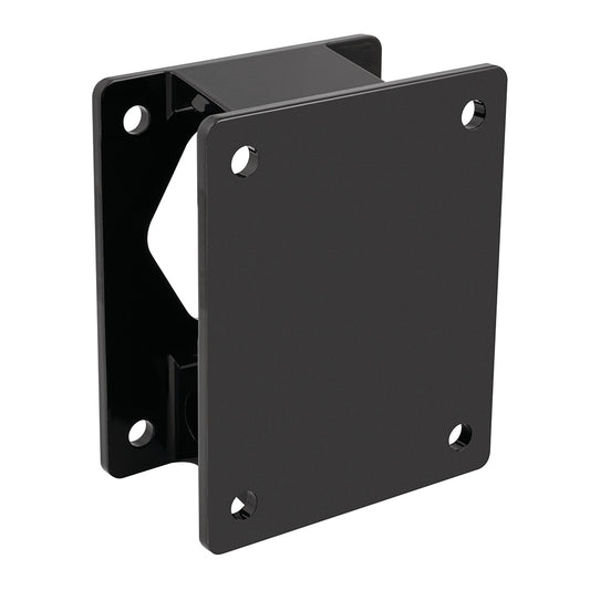 Minn Kota 3-inch Raptor setback bracket in black, an anchoring accessory for boat trolling motors, shown in image 85202BXL.