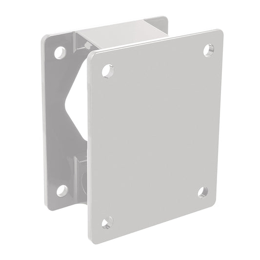 Minn Kota 3-inch Raptor setback bracket in white for anchoring accessories, shown mounted on boat hardware.