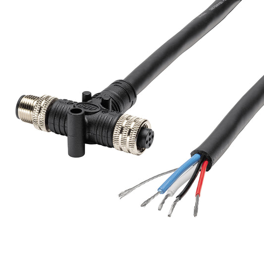 Humminbird NMEA 2000 Power Tee Connector for marine NMEA cables and sensors, featuring a compact, durable design.