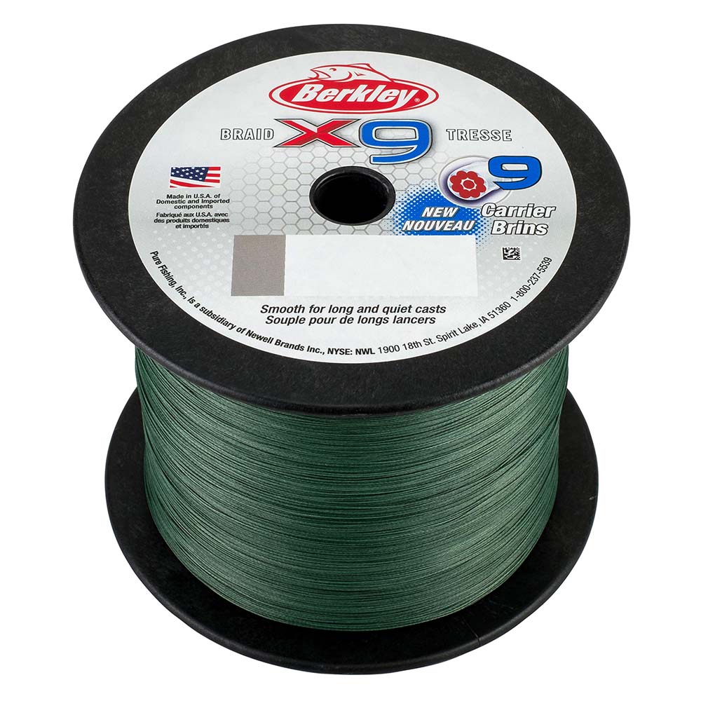 Berkley x9 Braid LowVis Green 8lb 2188 yds X9BBK822 1486835