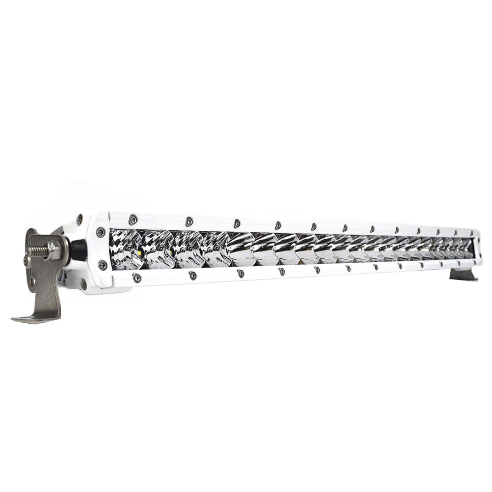 Black Oak Pro Series 30 Single Row 20 LED Light Bar Combo Optics White Housing 20CMS5OS