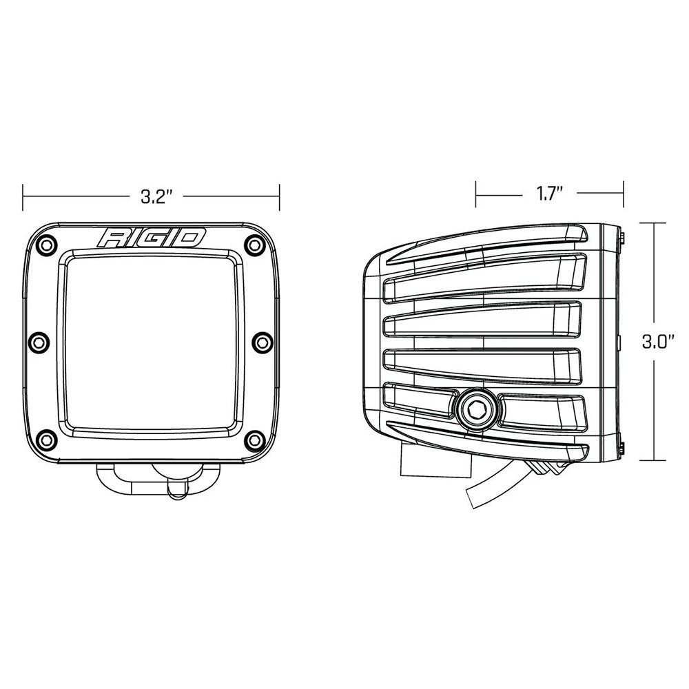 RIGID Industries DSeries Spot wAmber Pro Lens Pair 20252