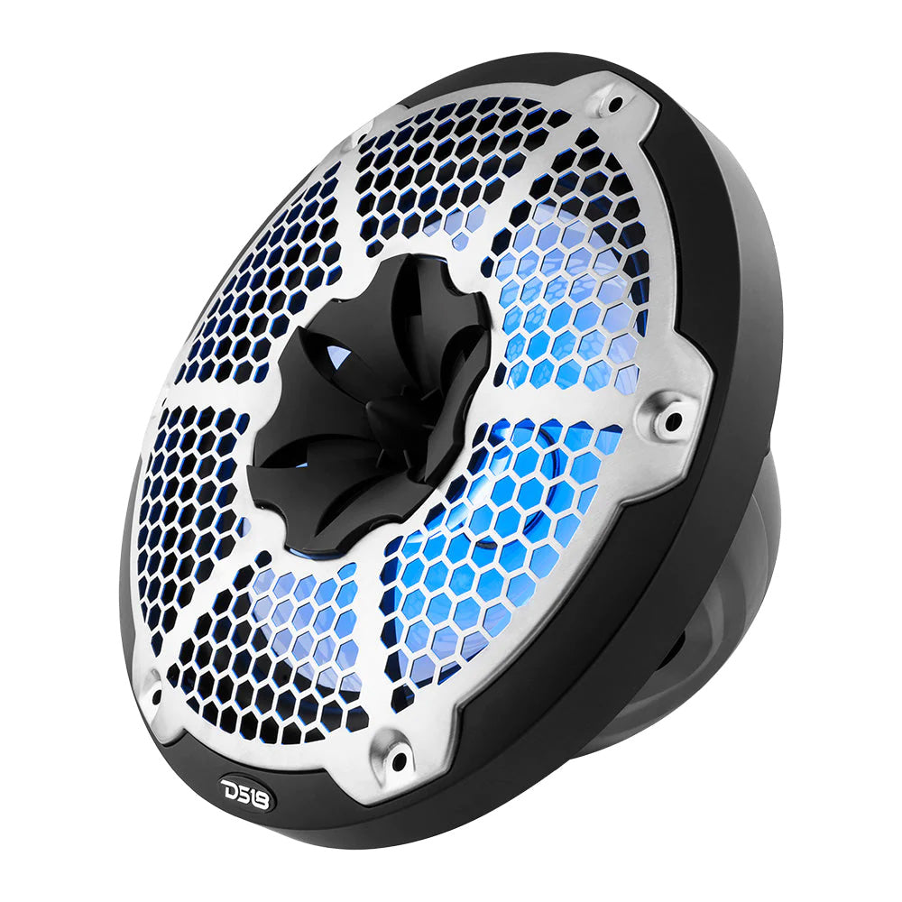 DS18 HYDRO 10 2Way Speakers wBullet Tweeter Integrated RGB LED Lights Black NXL10MBK