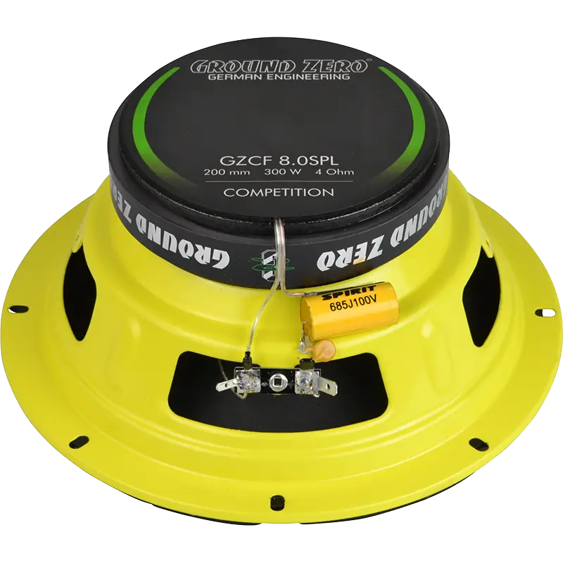 Ground Zero Competition Pro Series 8" 2-Way Coaxial Speaker & 1" Meylar Tweeter