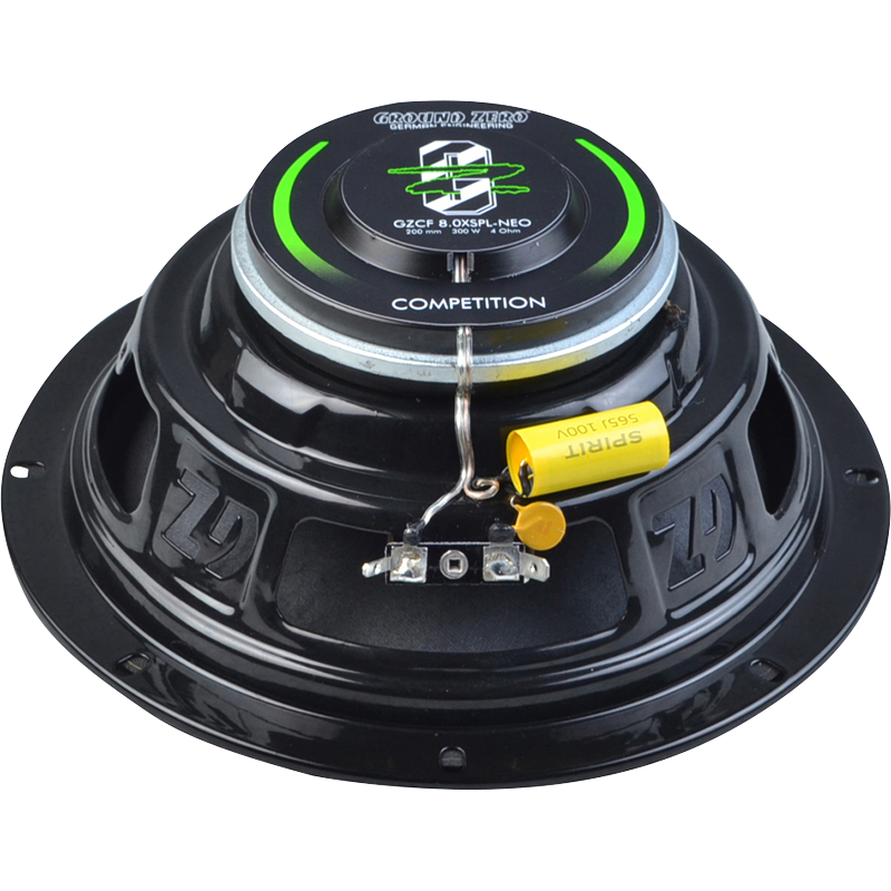Ground Zero Competition Pro Series 8″ 2-way coaxial speaker system with neodymium motor