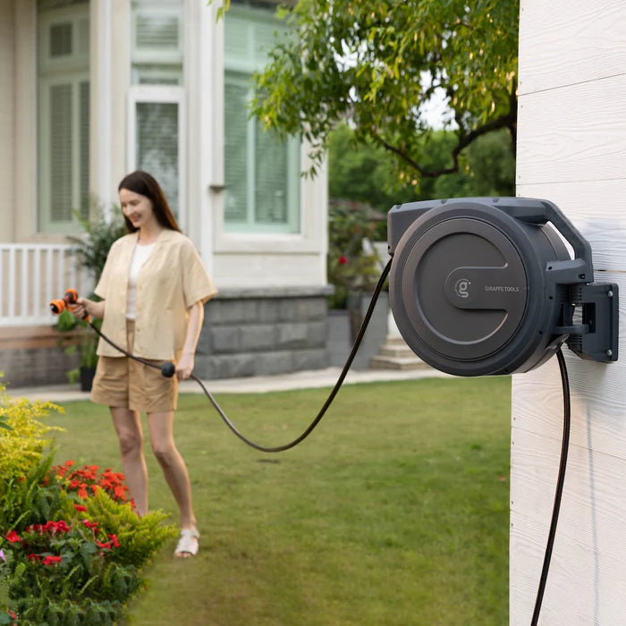 Giraffe Tools Retractable Garden Hose Reel-1/2in 100ft