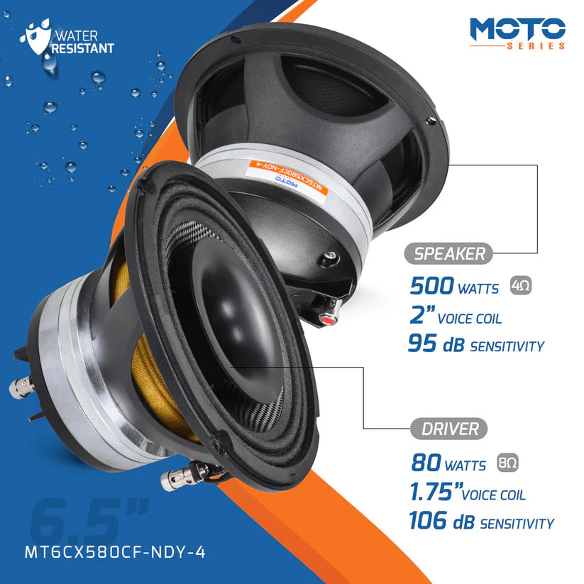 PRV Audio - 6.5" Coaxial Carbon Fiber Speaker (Each)