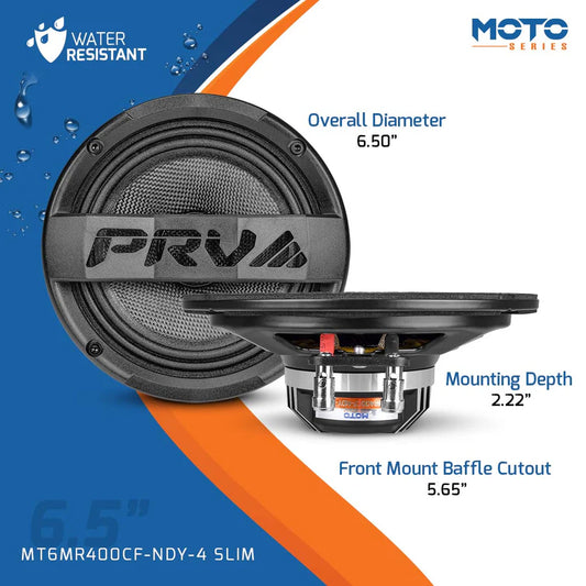 PRV Audio - Moto Series 6.5" "Slim" Midrange Carbon Fiber (Each)
