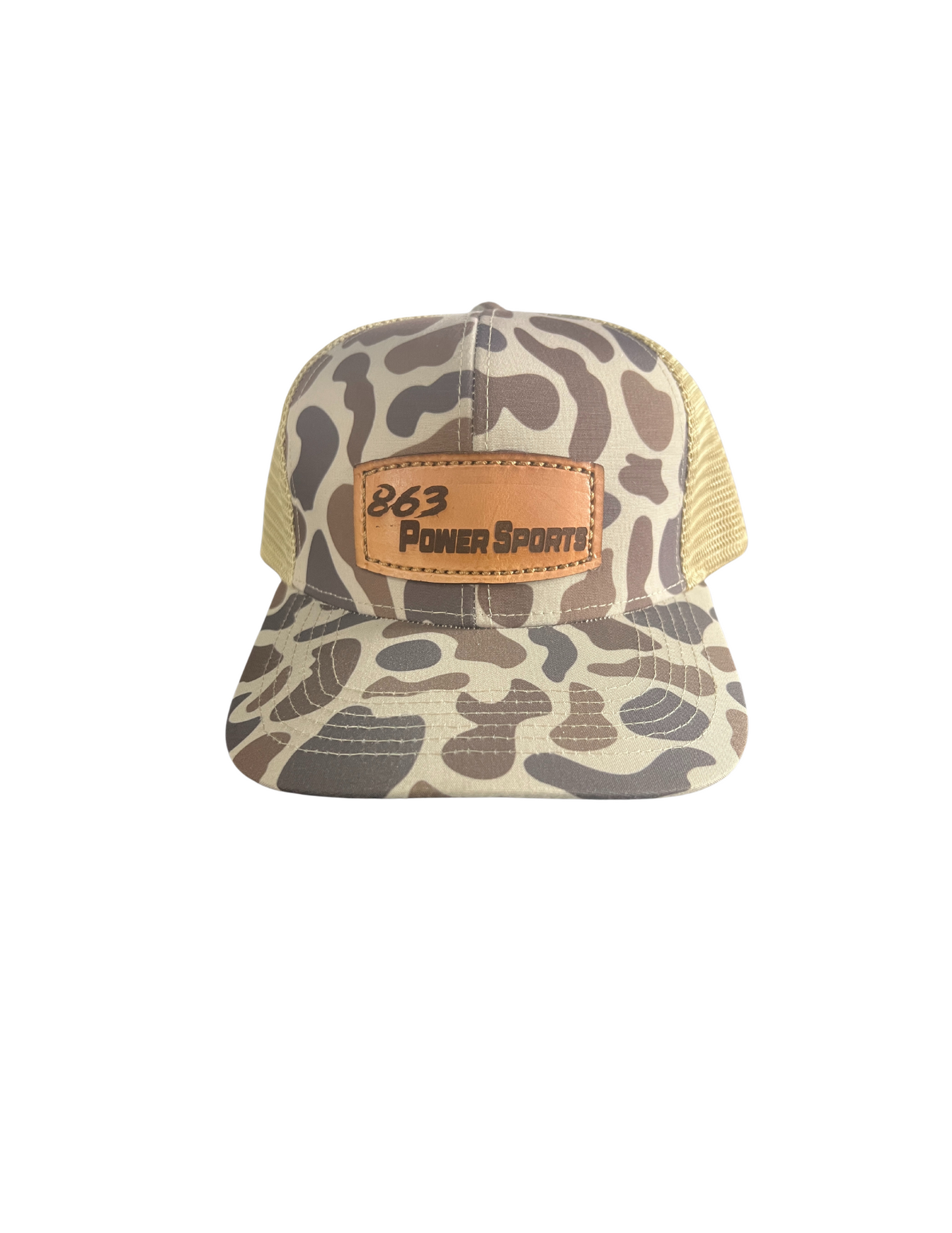 863 PowerSports Leather Patch Hats