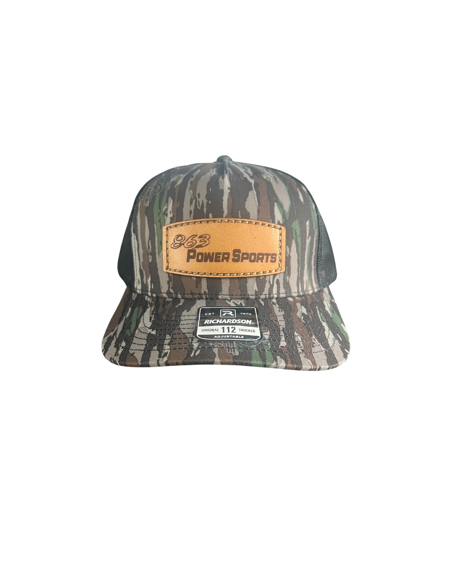 863 PowerSports Leather Patch Hats