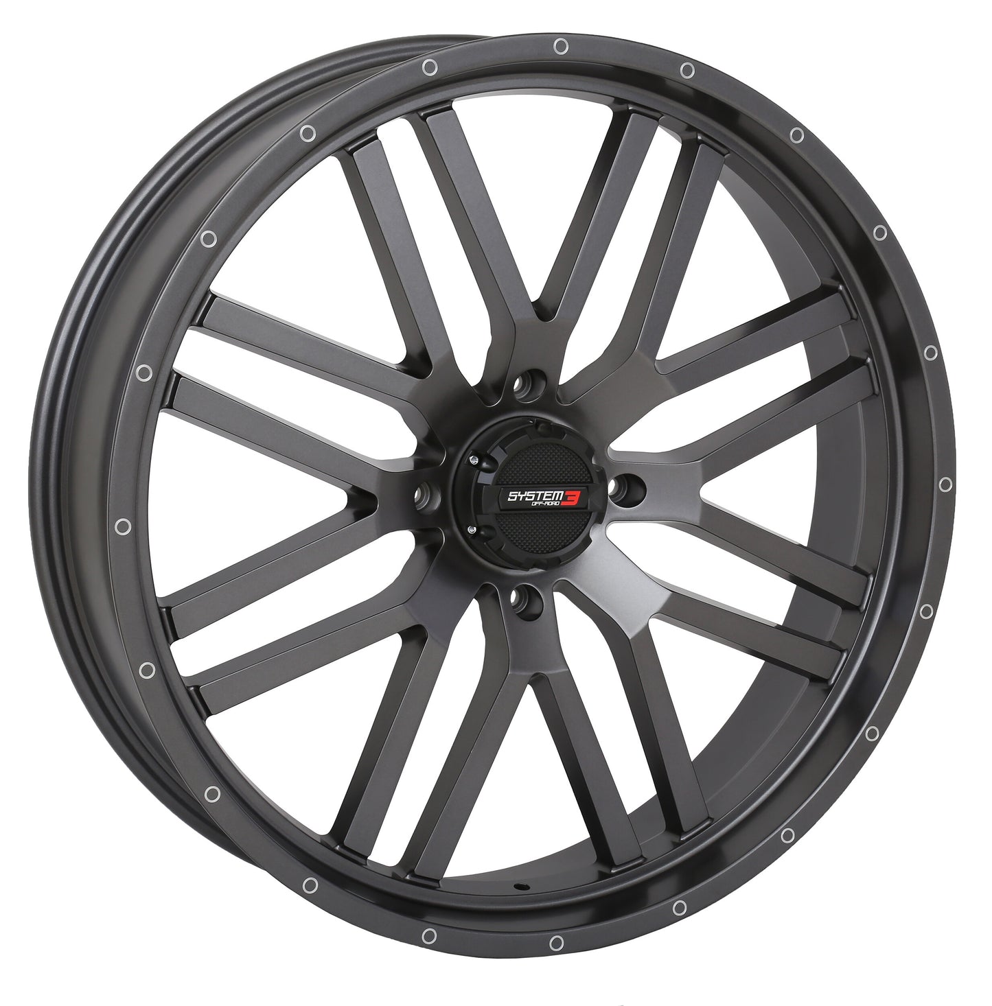 System 3 Off-XTR370 35"X10RX20 on System 3 Matt Gunmetal Grey Wheels Set