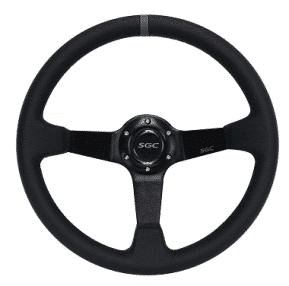 STEELENG SGC SW2 Steering Wheel – Negative offset – Black with Grey Stripe