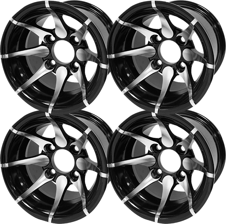 SGC 10″ Kraken Machined/Black Wheel – Aluminum Alloy (SET OF 4)