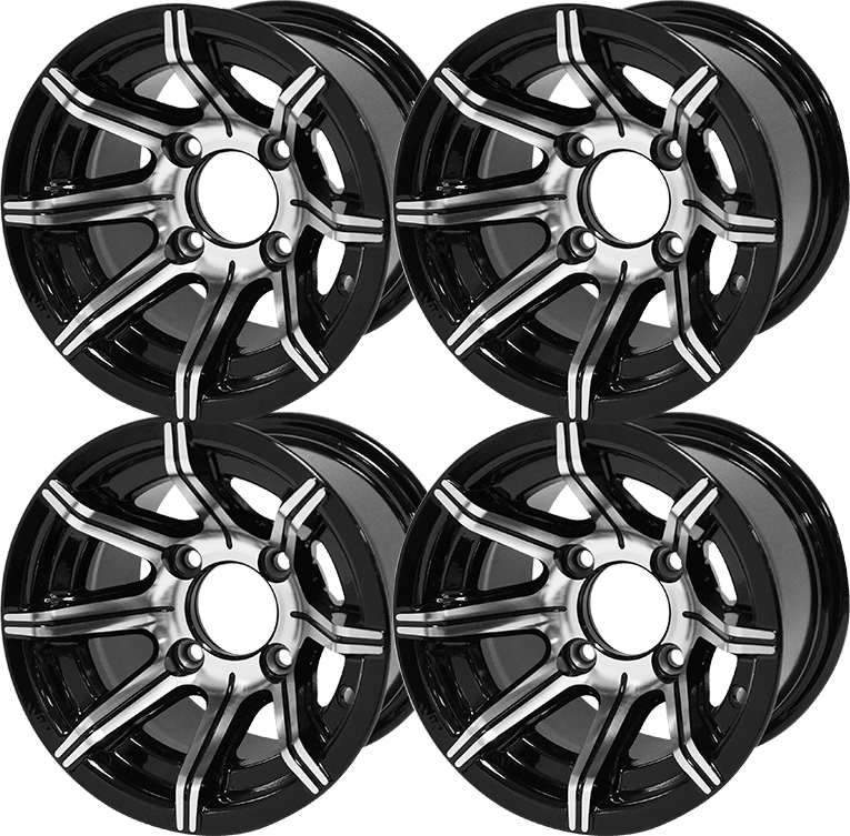 SGC 10″ Spider Machined/Black Wheel – Aluminum Alloy (SET OF 4)