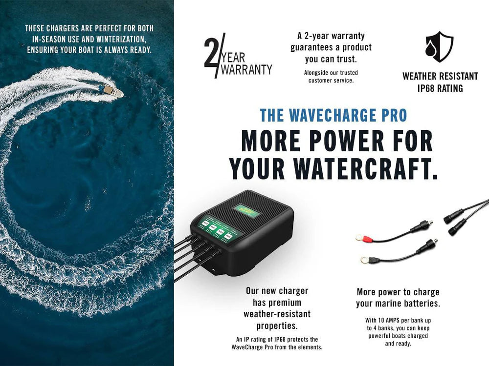 Deltran WaveCharge Pro 2-Bank 12V, 20 AMP Battery Charger