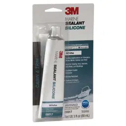 3M Marine Grade Mildew Resistant Silicone Sealant - White (3 oz. Tube)