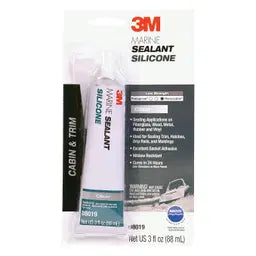 3M Marine Grade Mildew Resistant Silicone Sealant - Clear (3 oz. Tube)