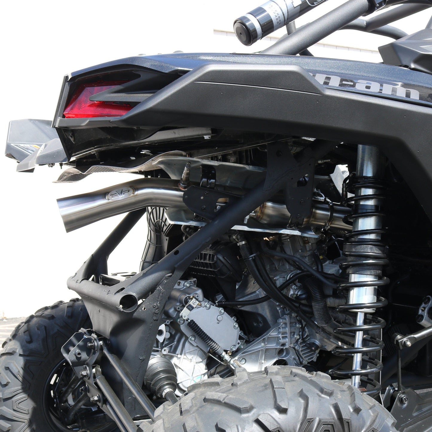 EVP Can Am Maverick X3 3" Bazooka Race Pipe with Bullet Muffler Exhaust