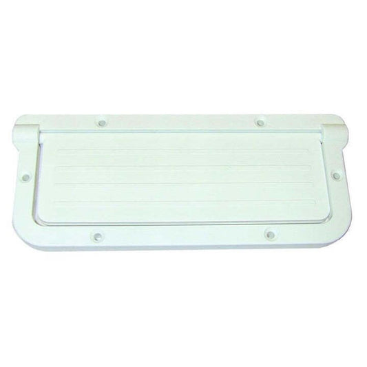 TH Marine Large Rectangular Scupper  White LRS2DP