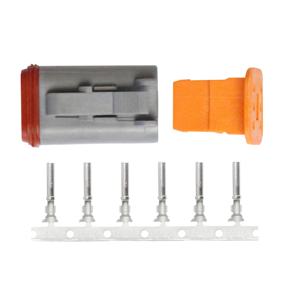 Pacer DT Deutsch Plug Repair Kit  1418 AWG 6 Position TDT06F6RS