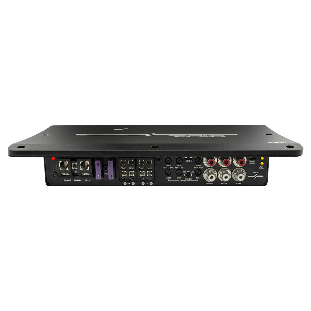 DS18 FlushSurface Mount 4Channel Class D Amplifier wAcrylic Cover  4x180W RMS  4 Ohm FX4
