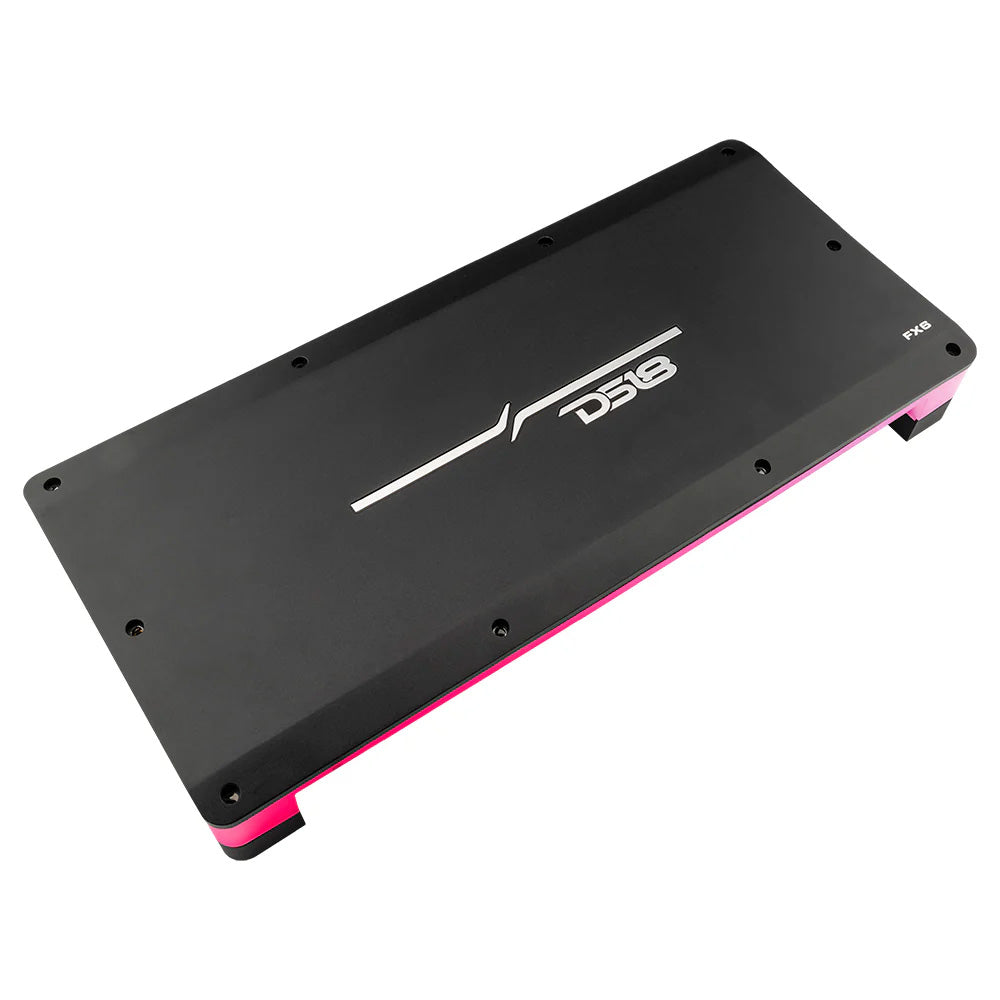 DS18 FlushSurface Mount 6Channel Class D Amplifier wAcrylic Cover  6x180W RMS  4 Ohm FX6
