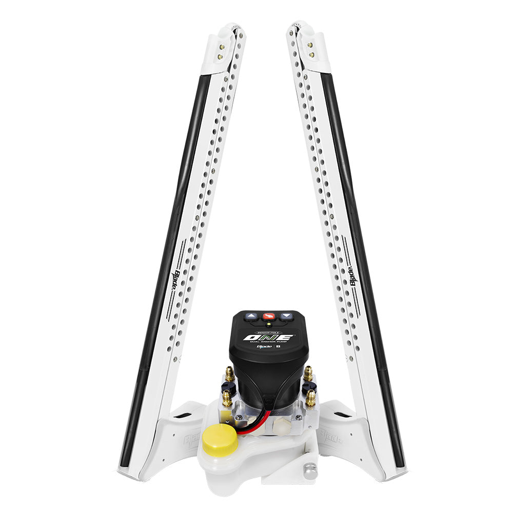 PowerPole Blade ONE Pump BLS Shallow Water Anchor System  8  Dual Blade  White PP2BLS8WT