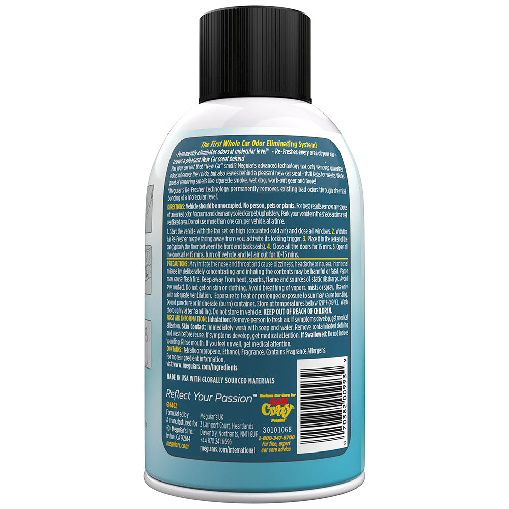 Meguiars Whole Car Air Refresher Odor Eliminator  New Car Scent G16402