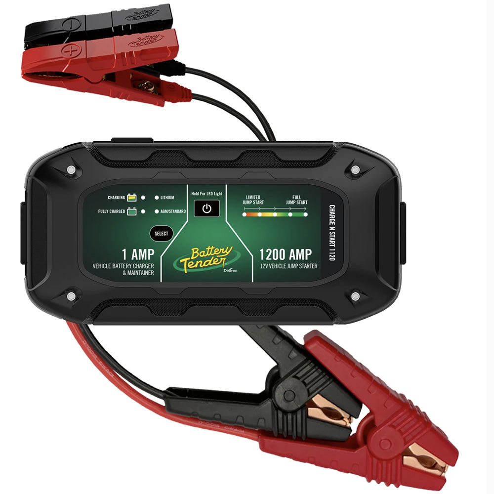 Battery Tender Charge N Start 1120 1 Amp Battery Charger  1200 Amp Jump Starter 0307012WH