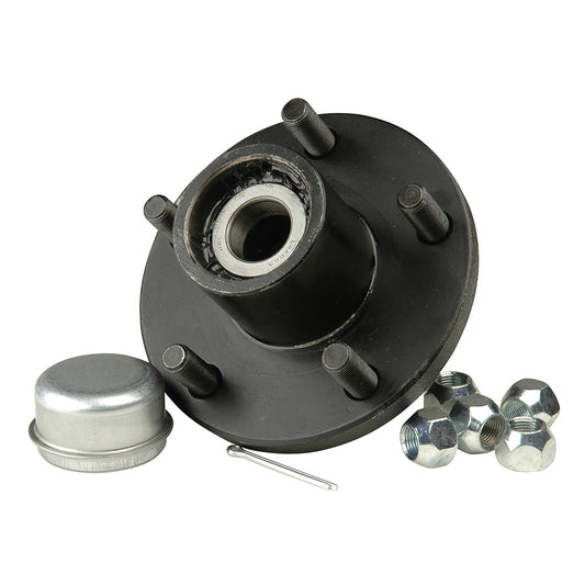 C.E. Smith Hub Kit with tapered spindles and 1.79-inch seal for 5x4 1/2-inch trailer wheels, includes bearings and hardware.