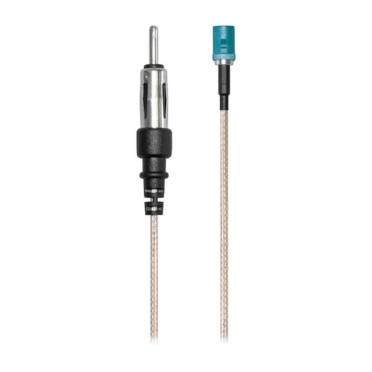 Fusion Motorola to Fakra Z male antenna connector adapter, male-to-male RF connection for car audio systems.